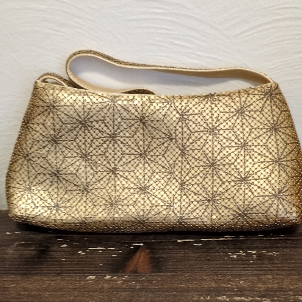 Chain Mail Gold Tone Handbag